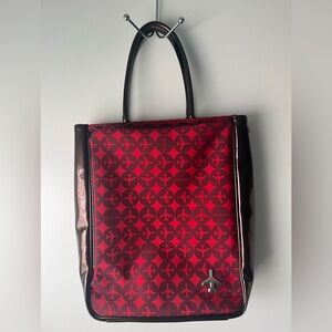 Transversion Airline Theme Red Nylon/Vinyl Tote